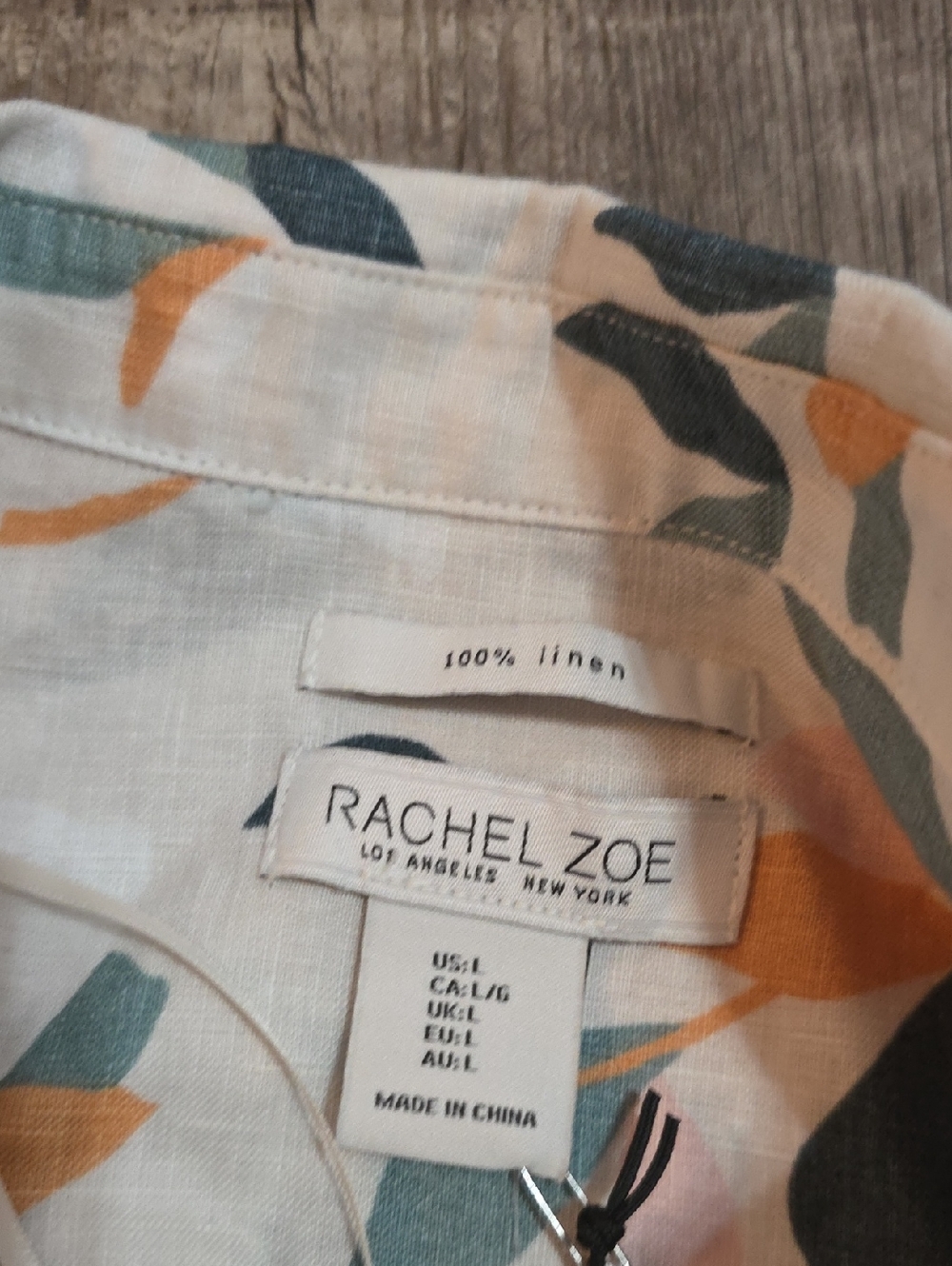 Rachel Zoe 100%Linen Button Down Shirt Dress - Picture 5 of 7